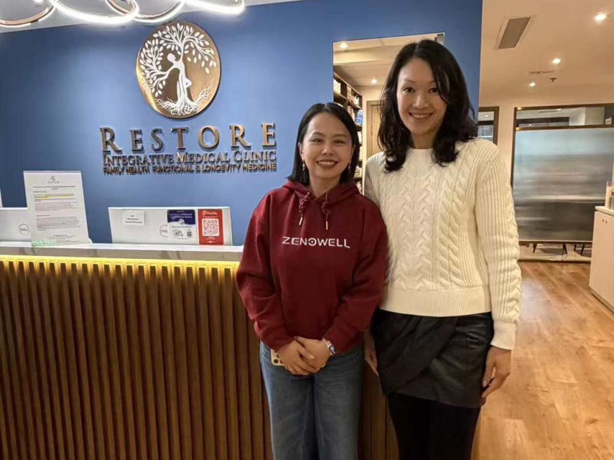 Zenowell team photo at Restore Integrative Medical Clinic, showing wellness partnership